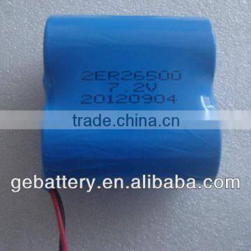 7.2v lithium battery er26500 8500mah pack