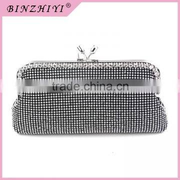 2016 Metal Rhinestone Crystal Evening Clutch Bag With Chains