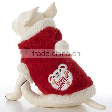 fancy winter Christmas polar bear red coat cat dog pet wear pet apparel