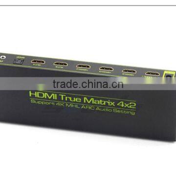 4x4 HDMI 3D HDTV HD 4K True Matrix 1.4 Switch Splitter 1080p 4 In 4 Out IR Remote photo-4