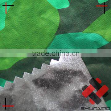 printed nylon fabric 380T nylon taffeta with hot stamping foil printing bronzed fabric for down jackets