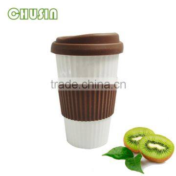Coffee Mug With Food Grade Silicone Lid and Sleeve/starbucks Coffee Cup Ceramic Mug photo-2