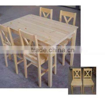 modern solid pine dining sets / five pieces dining sets