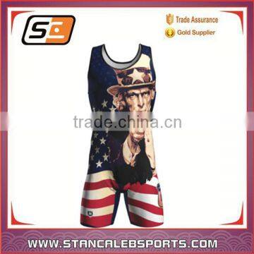 Stan Caleb 2016 oem customized cheap wrestling singlets sumo wrestling suits for sale USA Wrestling jersey wrestling wear