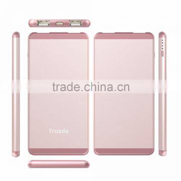 2016 TRUSDA private tool Ultra slim charger mobile type c power bank 10000mah with ce fcc rohs