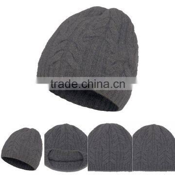 2016 Hot Selling 100% Acrylic knitted Cuff Beanies winter slouchy beanie hat