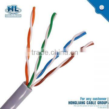 CAT 6 UTP, 305M,4pairs 0.55mm pure copper , PVC. pass perm link test fluke test.