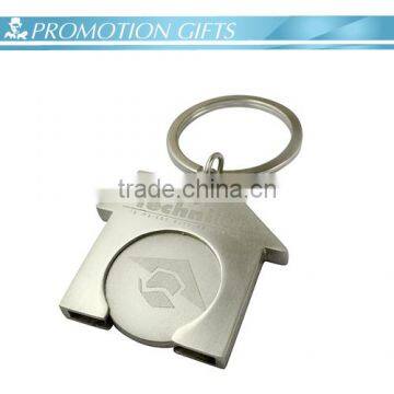 Wholesales fashion zinc alloy trolley coin holder keychain