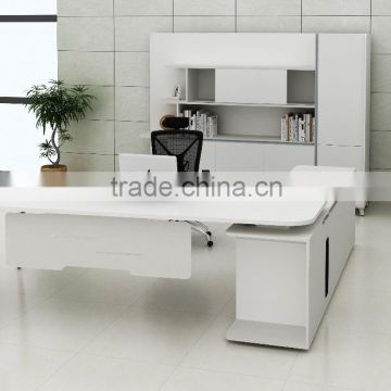 L shape equipped executive desk