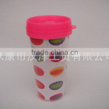 Clear plastic mineral water plastic tube cup support