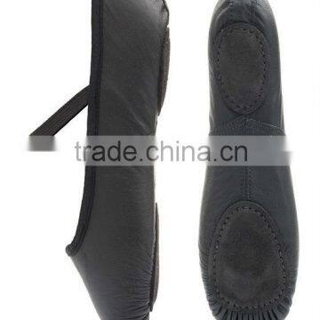 Black Leather Ballet Shoes For Kids Boys &Girls