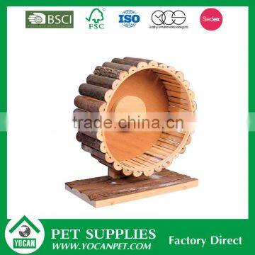 Different size wooden hamster wheels toys accessories