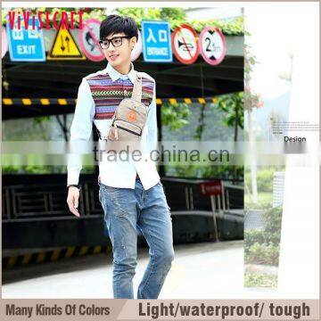 Vivisecret Outdoor Sports Casual Canvas Backpack Crossbody Sling Bag Shoulder Bag Chest Bag for Men photo-3