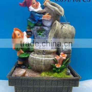 Resin gnome fountain water fountain indoor fountain