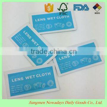 Hot sell lens glasses screen cleaning wet wipes