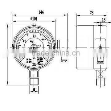 Supplier SF6 Gas Density Indicator With Indication Air Pressure Gauge photo-4