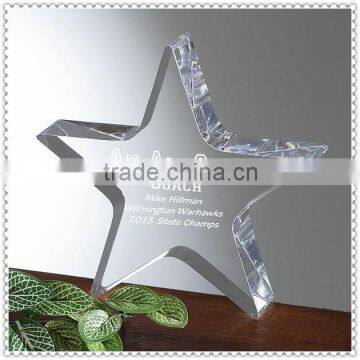 Decorative Etch Star Glass Plaque For Famous Star Gifts