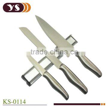 3pcs S/S handle knife set with knife rack holder