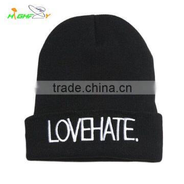 High Quality Pom Pom Cheap Custom Embroidery Winter Hat/Knitted Beanie/Knitted Hat photo-2