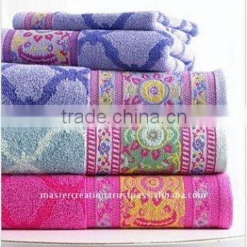 Cotton Yarn Dyed Jacquard Bath Towels