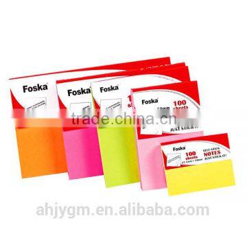 Popular Neon Offset Paper Self-stick Notes/Label