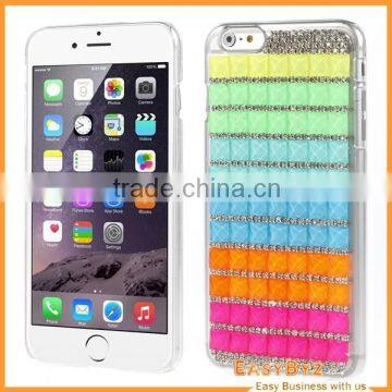 case for iphone 6 plus, rhinestone+pc case for iphone 6 plus, for iphone 6 plus pc case