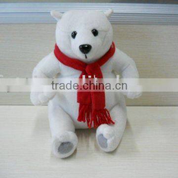 16cm promotion gift white teddy bear polar bear/ soft toys/plush toys