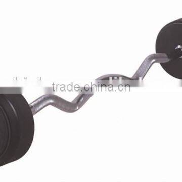 Fixed rubber curl barbell AP17