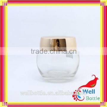 bulb shaped glass jar for body butter jars with cosmetic jar glass GJ597R