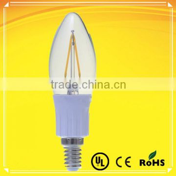 e14 c35 2w led filament bulb candle ul