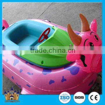 Kids electric motor boat battery inflatable bumper boat pedal boat for pool