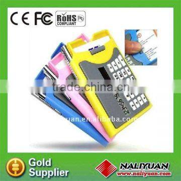 name card holder with pen calculator