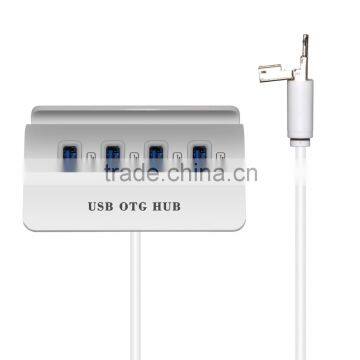 H506 4 ports 2.0 USB hub/USB 2.0 OTG HUB / Dock for Mobile Phone / Computer 480Mbps Transmission Speed