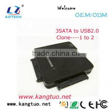 12v/2A power supply 2.5''/3.5'' 3SATA to usb to sata adapter