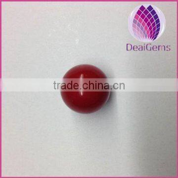 16mm red round half hole natural shell pearls beads for earring making