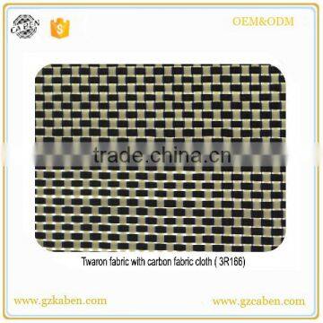 Hybrids Carbon Fiber/Black Cloth Fabric 3k Plain (6.6oz)