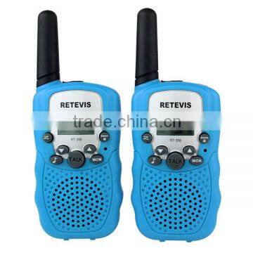 Retevis RT-388 ONE pair New Sky Blue UHF462.5625-467.7250MHz LCD Display Flashlight VOX walkie talkie for children