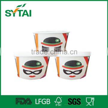 Custom Single pe Coated Colorful Diaposable Ice Cream Paper Bowls With Food Grade