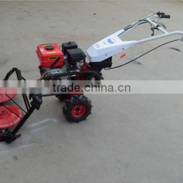 factory produced mower behind walking two disc with red color