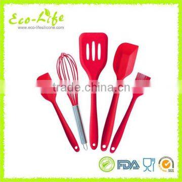 5 pcs Silicone Kitchen Utensils/ Cooking Tools Set /Spatula Turner Whiskey Brush