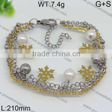 Newly hot two tones metal tags for bracelet lady style