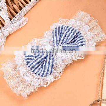 Promotional cute baby girls toddler headbands hairbands jeans bowknot