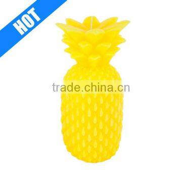 customized yellow color home decorative shaped pineapple candle