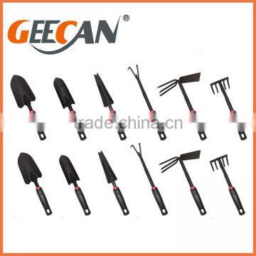 6pcs kids garden tool set with metal head carbon steel head garden tools set