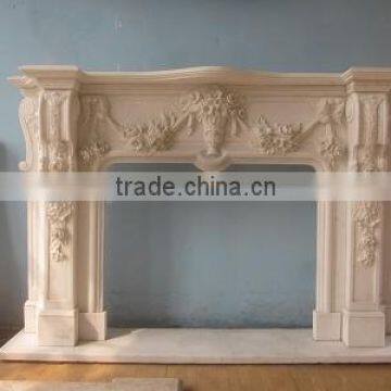 Decorative Indoor Marble Fireplace Frame With Mysterious Figure Design photo-6