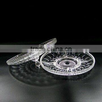 Round exquisite glass plate transparent glass fruit plate wholesale