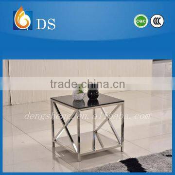 Side Table/end Table With Glass Top Metal Coffee Tables photo-2