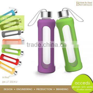Eco-Friendly Pyrex Glass Silicone Travel Bottle photo-6