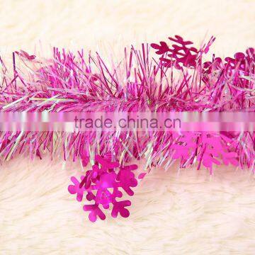 Christmas Tinsel With Snowflake/stage Decoration for Festival/christmas Wired Tinsel Garland photo-3