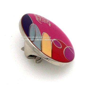 Promotion Custom Metal Company Logo Pin Round Name Button Badge photo-3